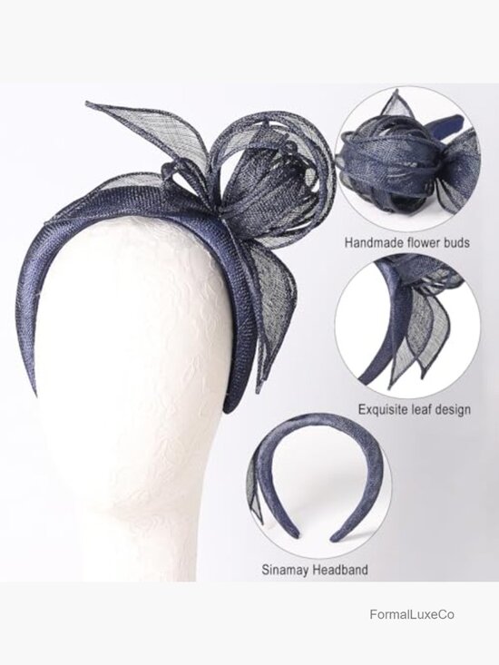 Sinamay Fascinator Headband Tea Party Hair Accessory Wedding Derby Church Hat main image 4